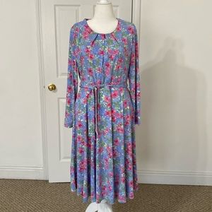 NWOT  Appleseed’s Limited Edition Lavender Floral Print Fit and Flare Dress